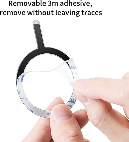 Miniatura 4 de Magsafe - Anillo de placa de metal con imán de alta calidad, ultrafino, kit de adaptador de conversión universal para funda de teléfono, cargador