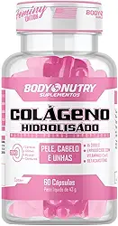 Colageno Hidrolisado Premium 60 Cápsulas Pele Cabelos Unhas Proteina Protein Vitamina C Ácido Ascórbico Vitamin E Tocoferol Betacaroteno Collagen Matéria Prima Importada Original - Body Nutry
