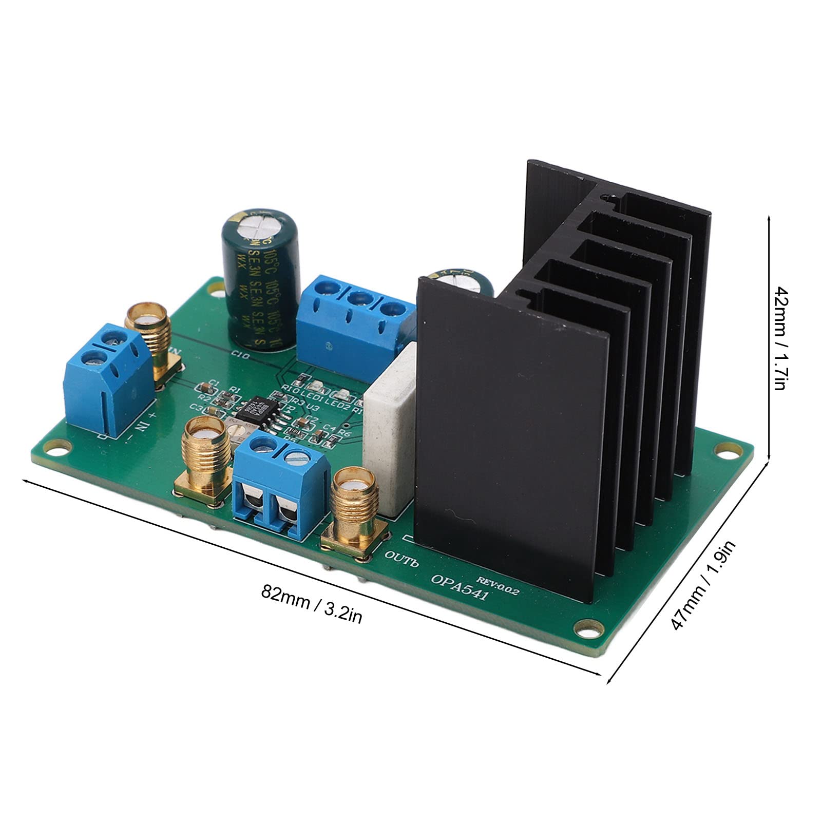 SEAFRONT OPA541 Módulo Amplificador de Potencia de Baja Frecuencia 5A 10‑40V Placa de Amplificador de Audio con Hoja de Disipador de Calor