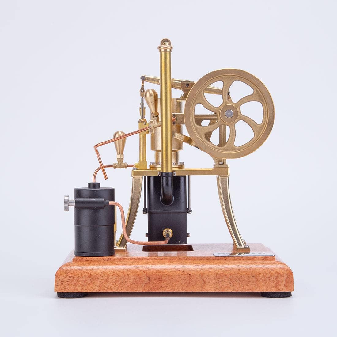 Retrol R01 1/12 Scale Hot Air Pumping Engine Model, Water Cooled External Combustion Stirling Engine Mechanical Set, Ready to Run, Brass and Bamboo Construction, for Adults and Hobbyists