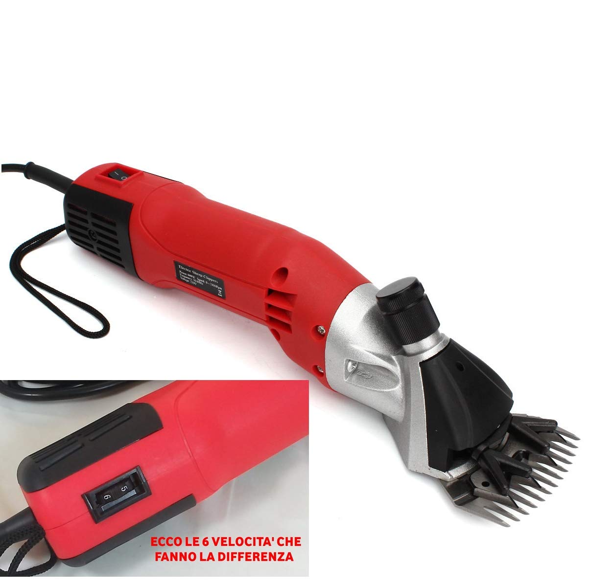 UNITED TRADE - Esquiladora Profesional para ovejas de 500 W, 6 Niveles de Velocidad, Incluye maletín
