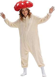 Red Mushroom Onesie Adult Fun Comfy Mushroom Costume Adult Onesie Women Men