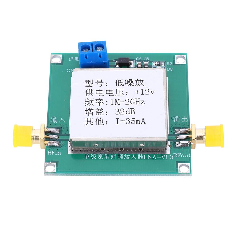 Garosa HF-Breitbandverstärker, 12 V 0,01-2000 MHz 32 dB rauscharmer AMP LNA-Verstärker Breitbandmodulempfänger, Funkkornfernbedienung Fernempfang