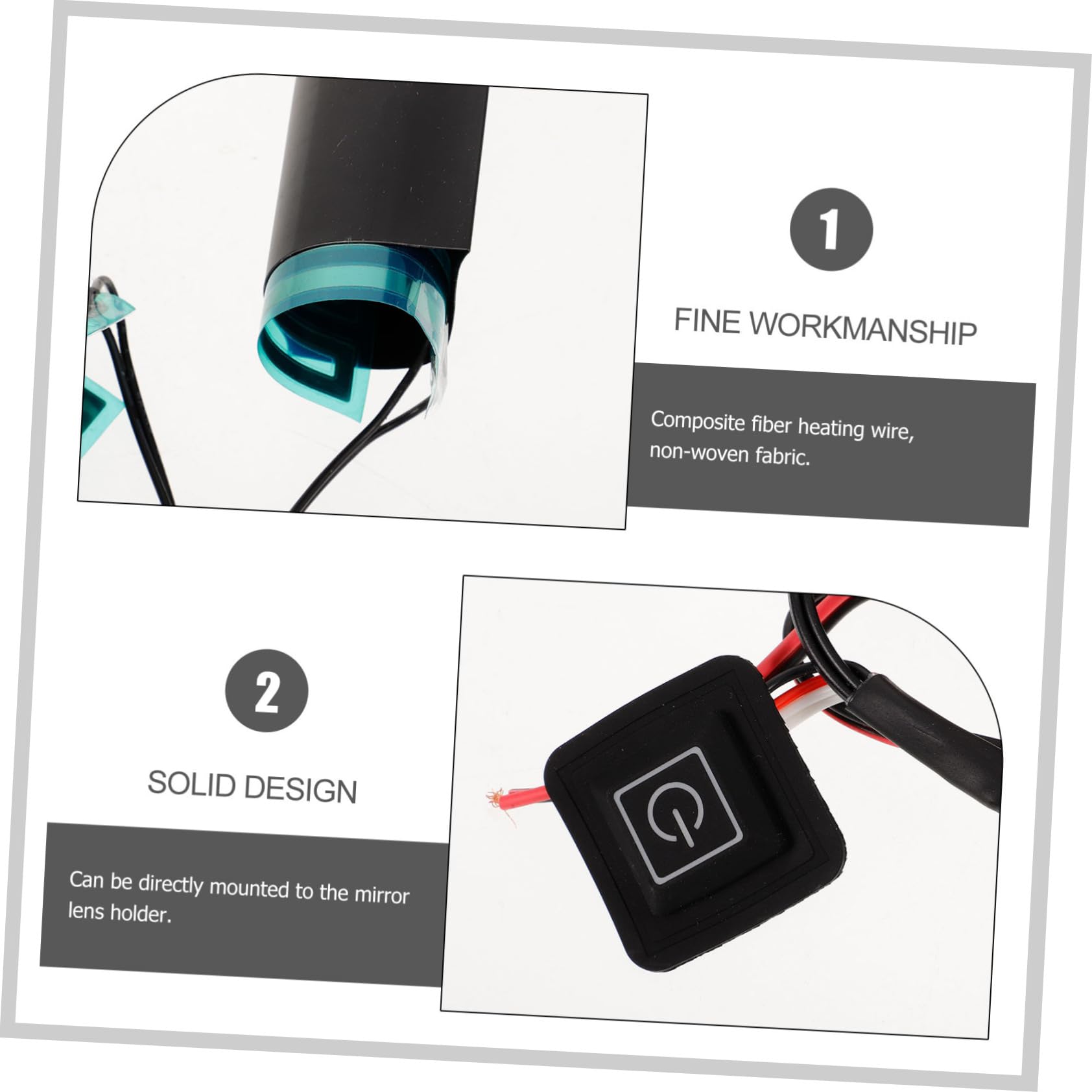 3pièces Poignées Chauffantes Électriques Universelles pour De Guidon Chauffant avec De Température à