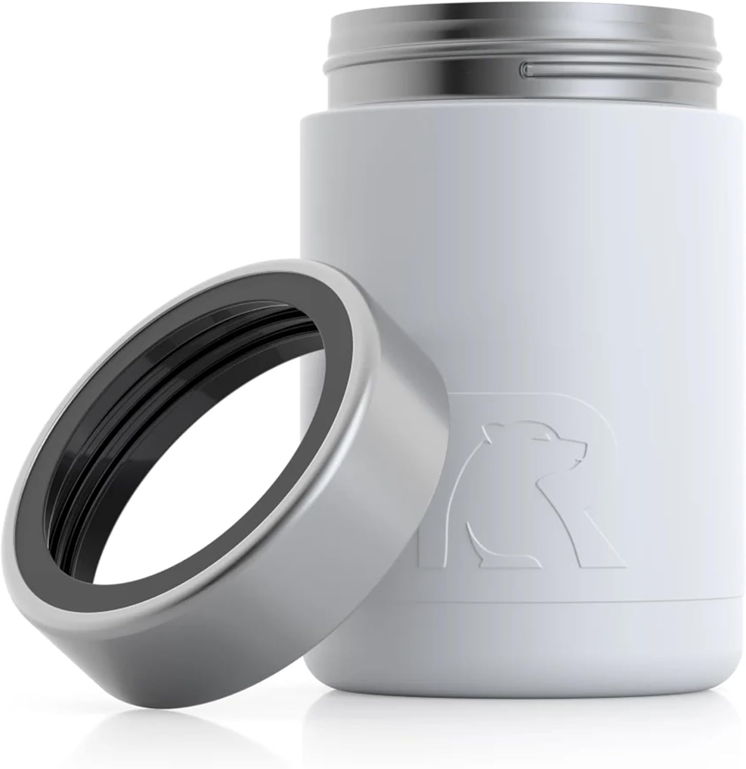 RTIC Can Cooler Insulated, Beer, Beverage, Soda Can Cooler with Lid, Stainless Steel Metal, Double Wall Insulation Coozie for Cans, Sweat Proof, 12oz, White, Matte - Amazon product rated Grade A