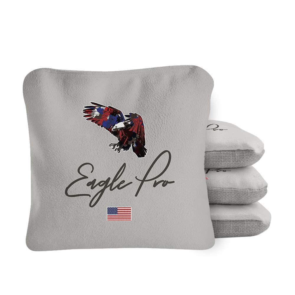 ACA Synergy Pro Professional Cornhole Bags Dual Sided Regulation 6x6 Set of 4 Gray Camo Eagle