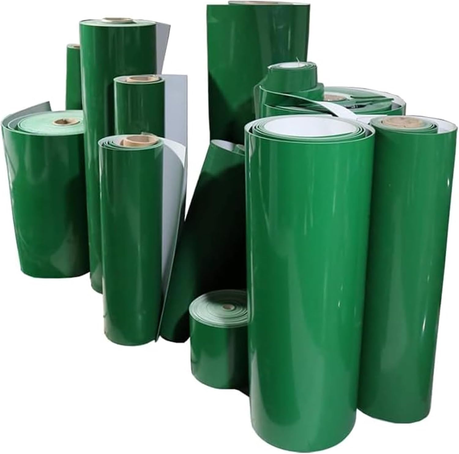 Correa industrial de PVC verde para procesamiento de alimentos, fabricación y líneas de montaje, cinta transportadora flexible de 70 x 360 cm para uso pesado
