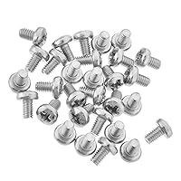 Vista 156 de MroMax 30 tornillos de máquina Phillips de cabeza plana M2 x 0.197 in, acero inoxidable 304 18-8, rosca completa, tornillos de cabeza cruzada gris