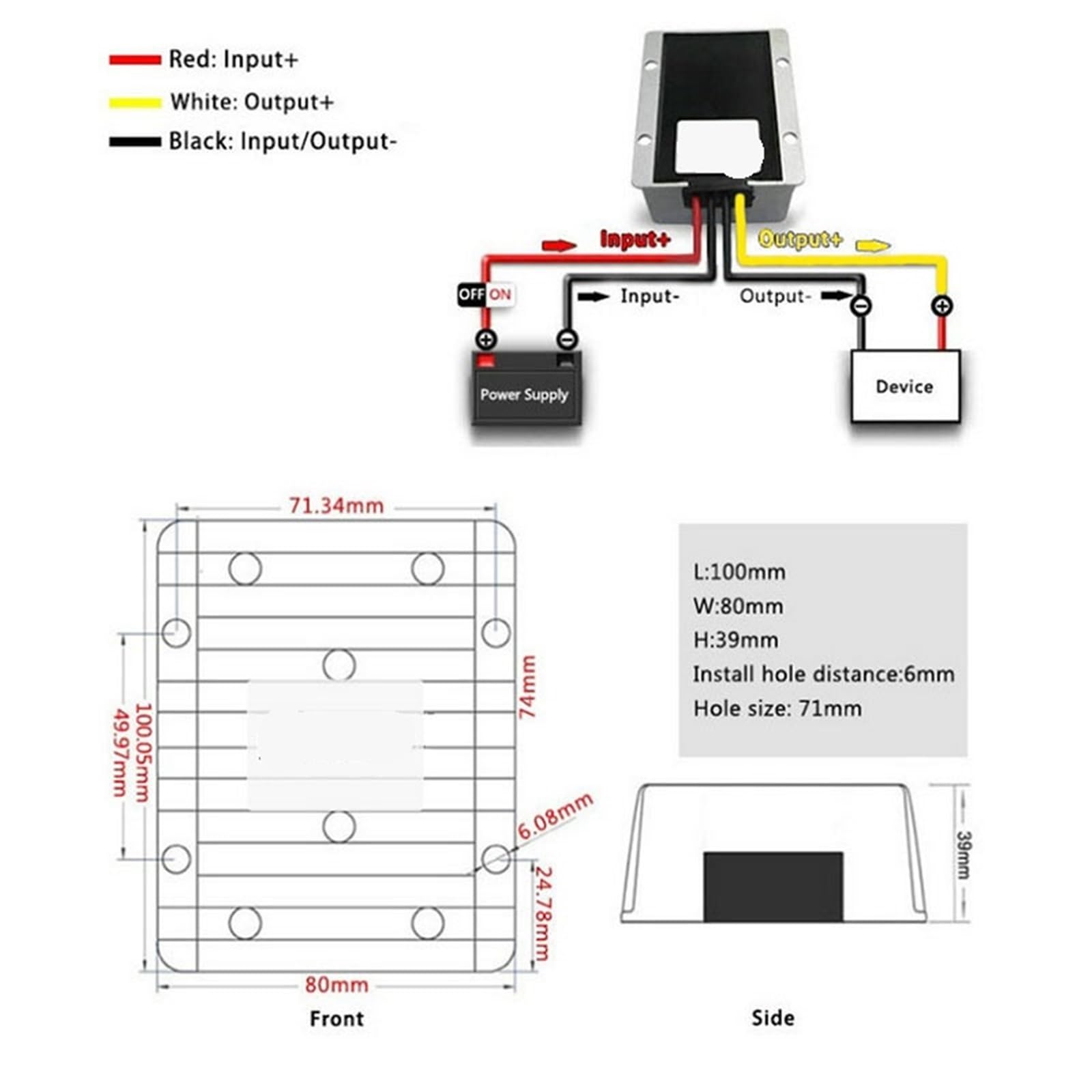 Regolatore di tensione CC da 9 a 36 V a 12 V, 5 A-30 A, ascensore e riduttore automatico, 1 pezzo (9-36 V to 12 V 25 A)