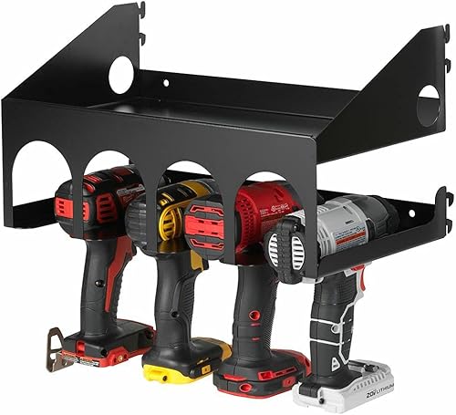 Miniatura 2 de OmniWall Soporte de taladro inalámbrico para sistema de organización de herramientas OmniWall plateado