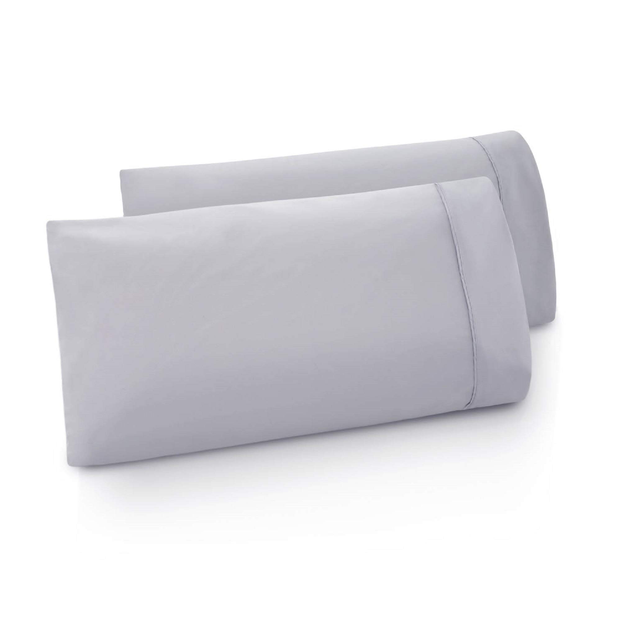 MALOUF Double Brushed Microfiber Super Soft Luxury Pillowcase Set - Wrinkle Resistant - King Pillowcases - Set of 2 - Ash