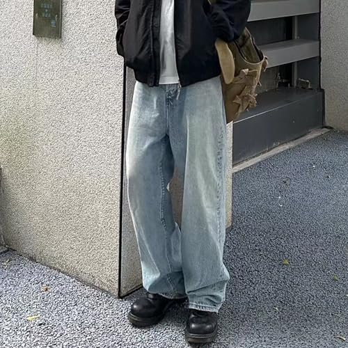 High Street Pants Straight Leg Dad Men's and Women's Same Wide Jeans4