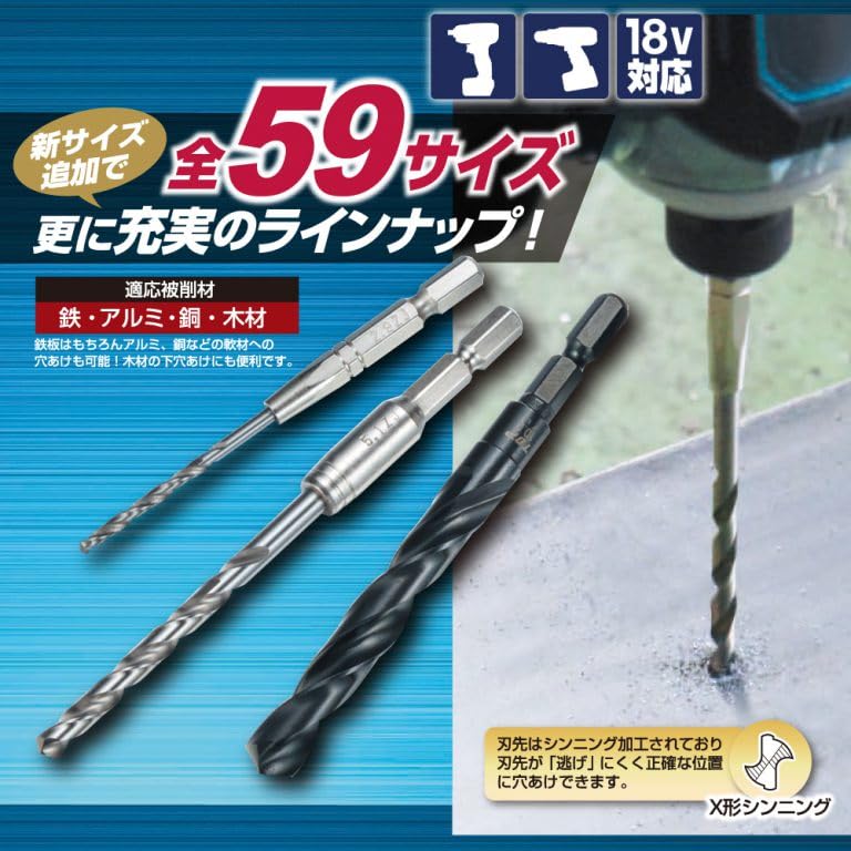 (未使用･未開封品)トップ (TOP) 電動ドリル用 六角シャンク 鉄工ドリル ドリル径10.0 鉄・アルミ・銅・木材対応 ETD-10.0 Amazon | トップ (TOP) 電動ドリル用 六角シャンク 鉄工ドリル ドリル