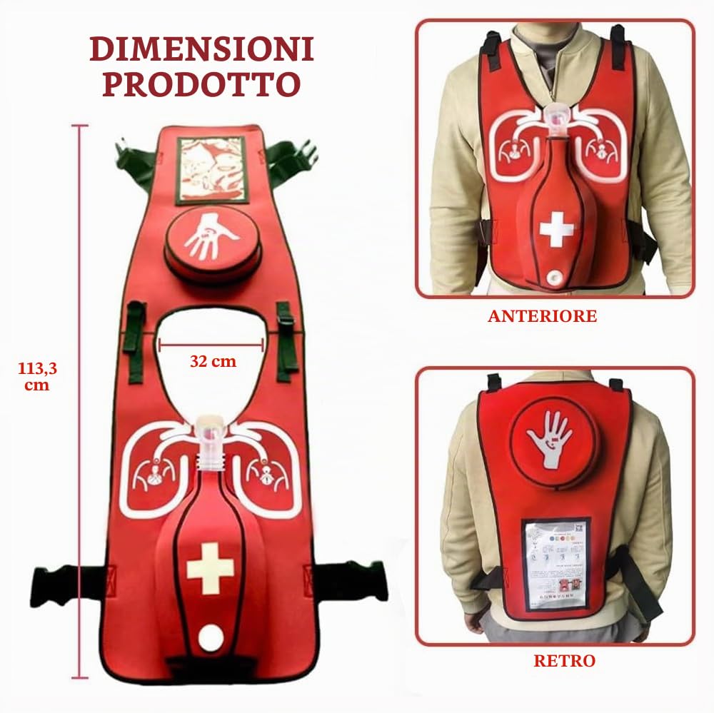WYWY Gilet per Addestramento Anti-Soffocamento | Dispositivo per Pratica di Heimlich con Colpo alla Schiena per Studenti Infermieri e Formazione Medica