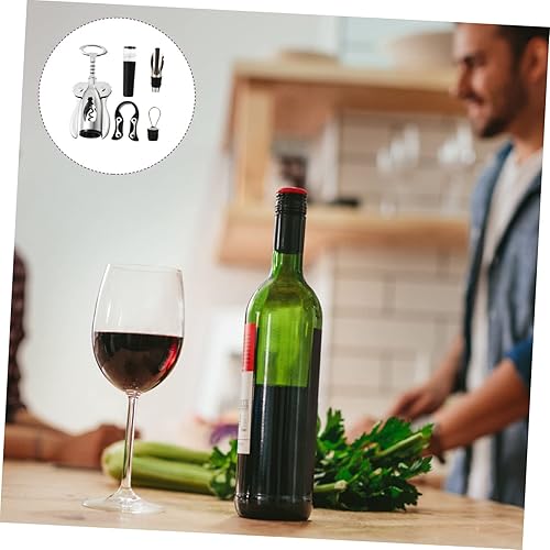 Miniatura 9 de 1 juego de abridor de botellas profesional sellador al vacío Sacacorchos de botella abierta Salvador de vino Vertedor de tapas de botellas de vino