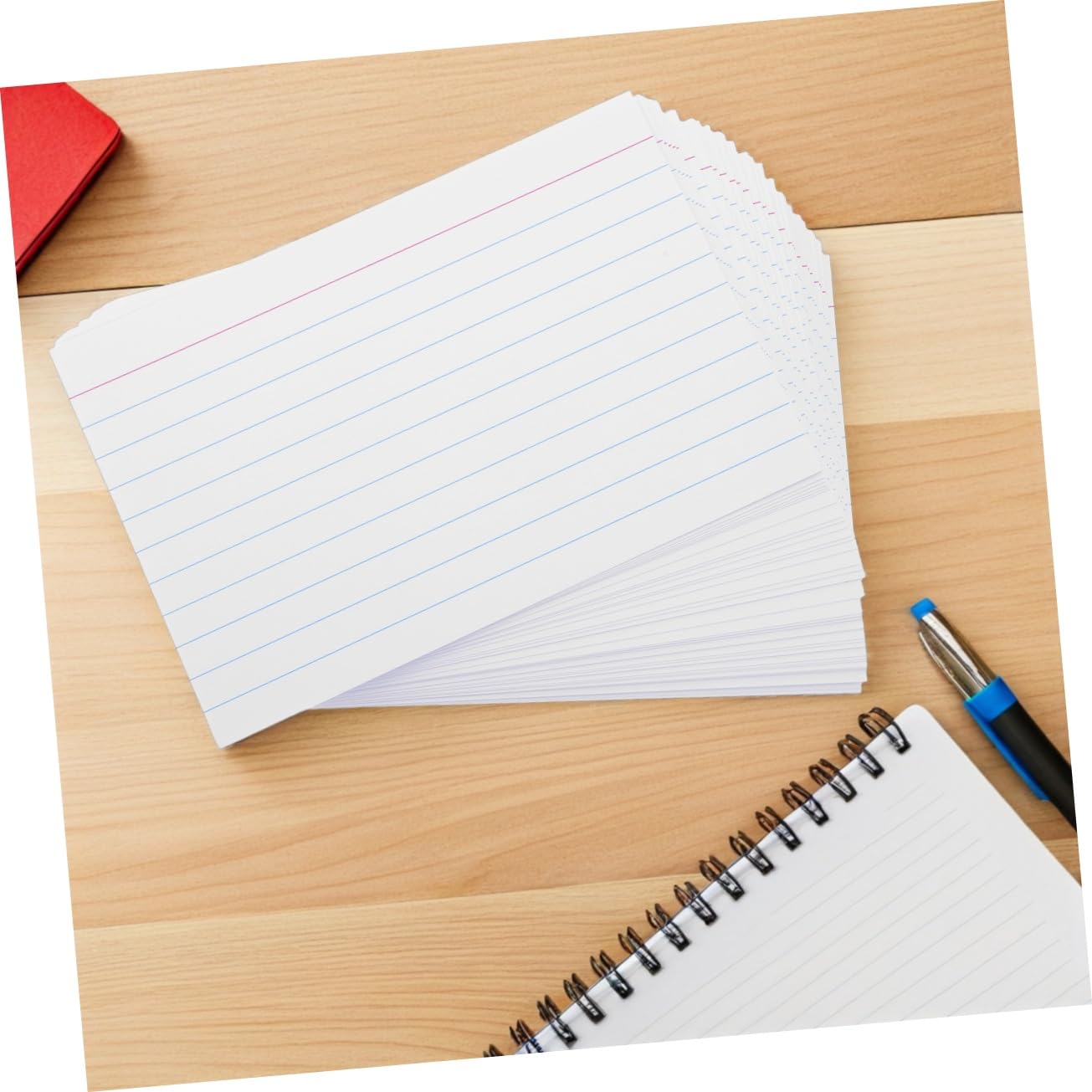 Gatuida 200 Stück Linierte Karteikarten 4 Zoll Dickes Kartonpapier Horizontal Liniert Glatte Oberfläche für Lernen Büro Schule