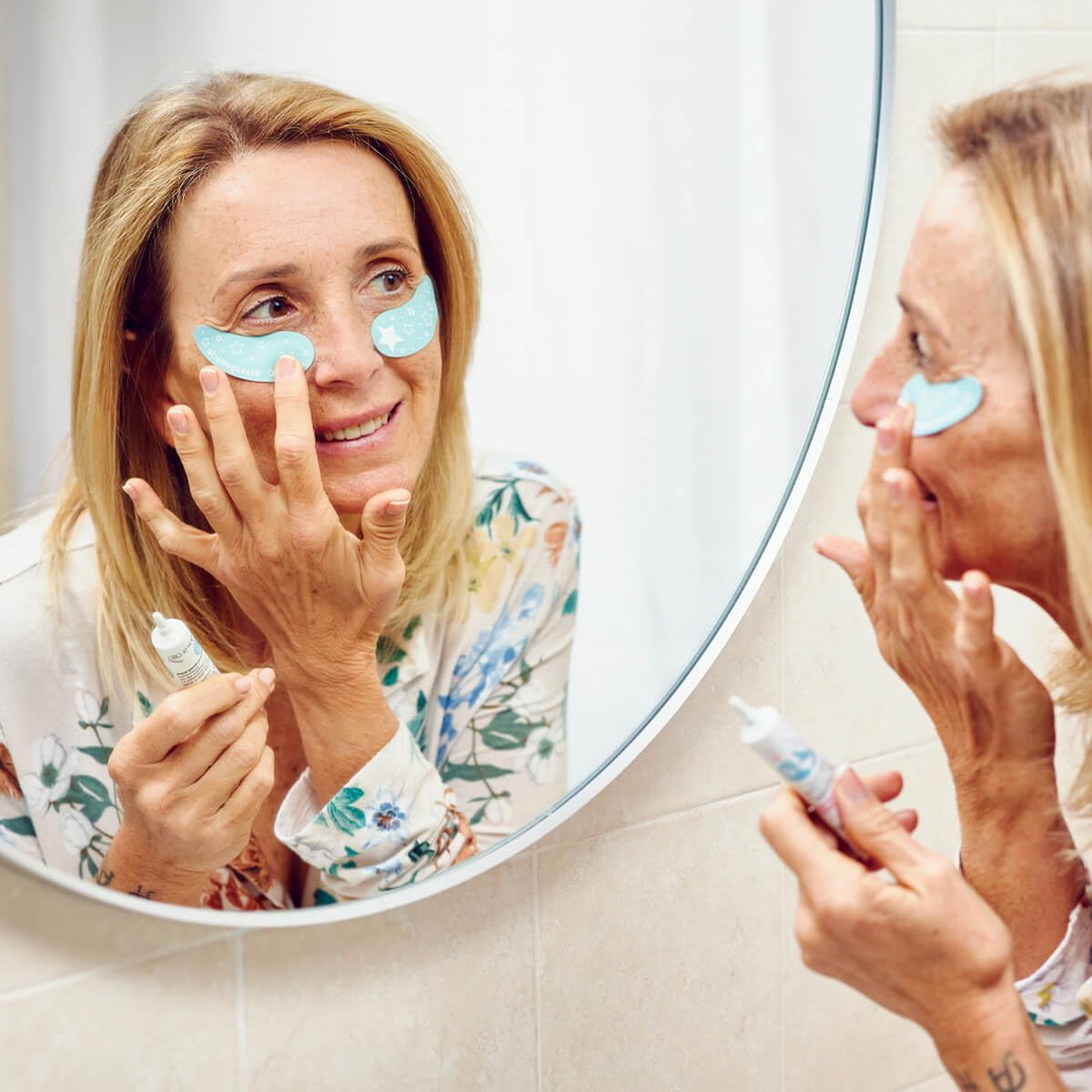 La Saponaria | Patch occhi riutilizzabili Eye Star, Patch occhi riutilizzabili in silicone, Contorno Occhi Liftato e Radioso, Potenzia l'Efficacia delle Creme Contorno Occhi