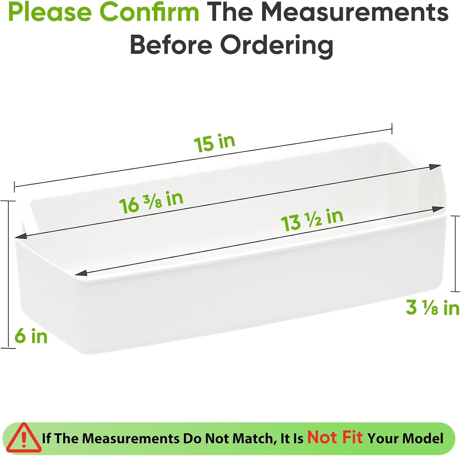 Refrigerator Door Shelf Bins (2-Pack), Fit for Whirl-pool ED2GHEXNQ01 ED2GVEXVD01 ED2JHEXTS00 ED2KVEXVQ01 ED5GVEXVD02 ED5VHEXVB00, Ken-more 106.57362700 106.58953800, Ama-na ASD2575BRS01 ASD2575BRW01