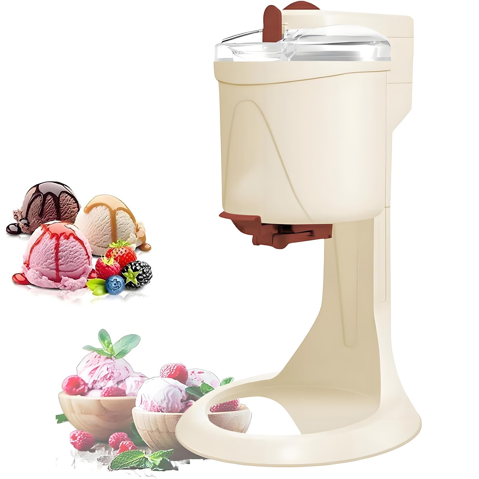 Máquina para Postres Congelados 1l, Heladera Casera Completa, Funciona como Máquina De Yogur Helado Y Sorbete,Use Simple,Ideal para Cocina DIY