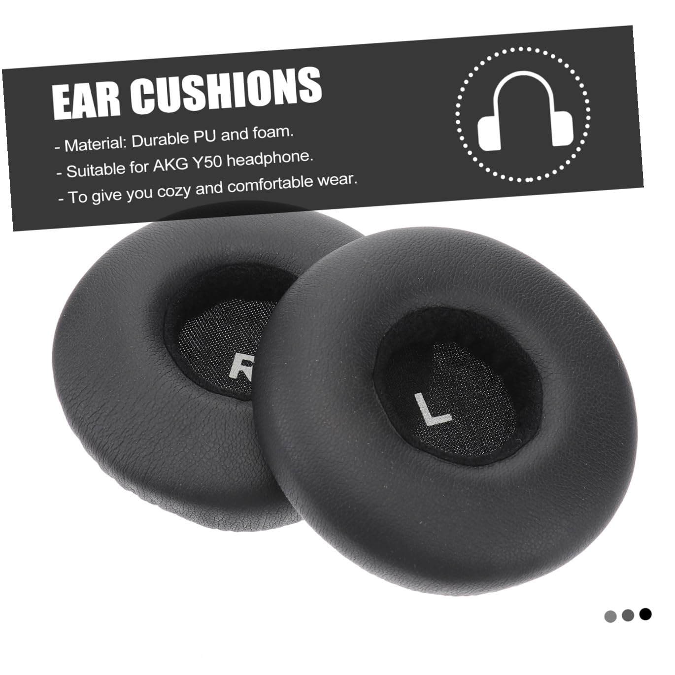 jojofuny 2piezas Cojines De Reemplazo para Auriculares Almohadillas De Oído y Cómodas para Color Negro