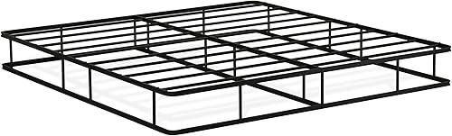 Miniatura 9 de East West Furniture DHFBBLK Dothan - Marco de cama matrimonial con magnífico diseño cabecero y estribo - Moderno marco de metal en recubrimiento en