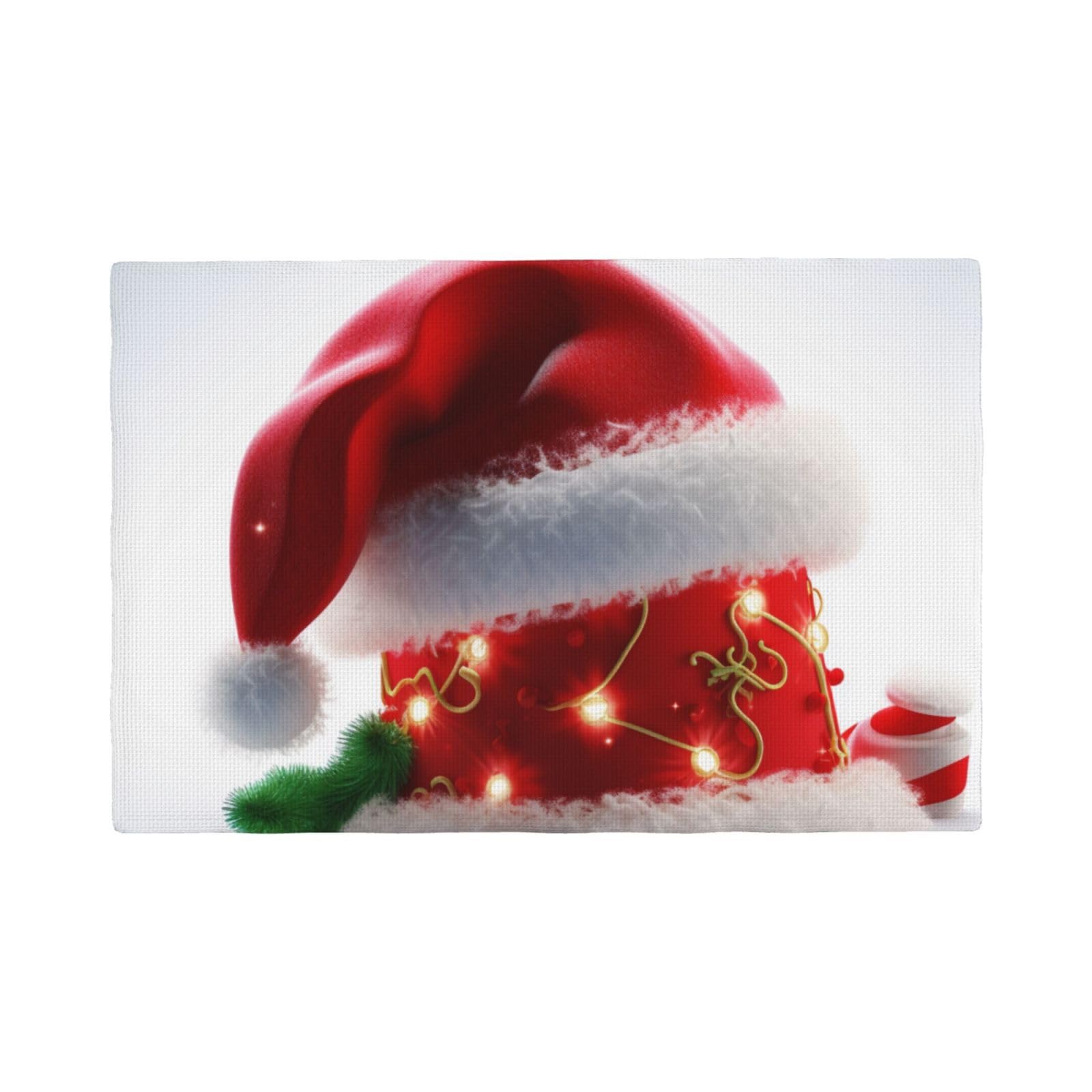 Sets de table Père Noël lavables et résistants pour décoration de table festive