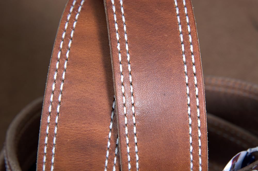 HILASON 40" Heavy Duty Made In Usa Gun Holster Leather Work Belt Brown