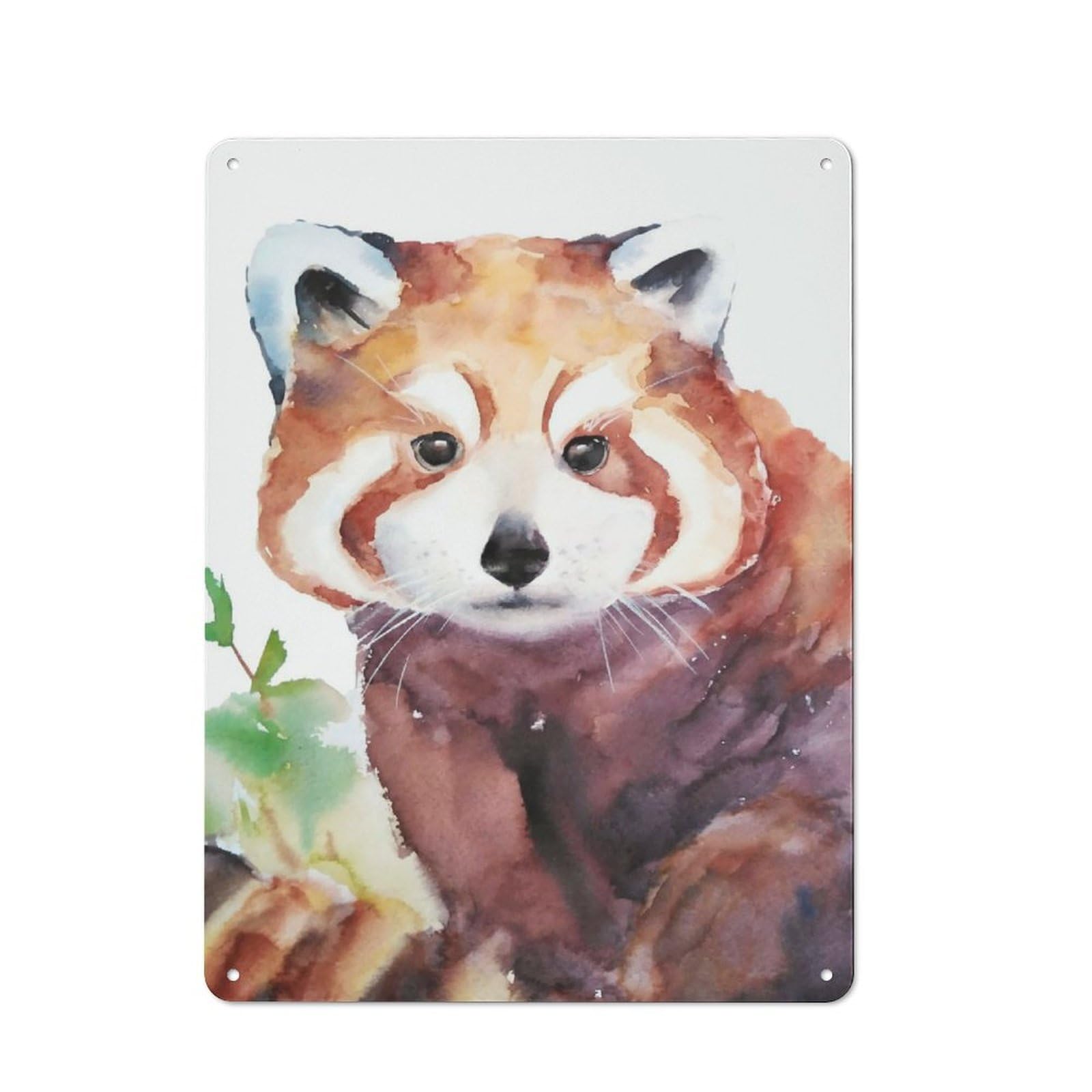 Junmoney Wild Red Panda Tin Wall Plaque 40X30cm With For Garage Wall, For Collectors Of Retro Metal Wall Decor