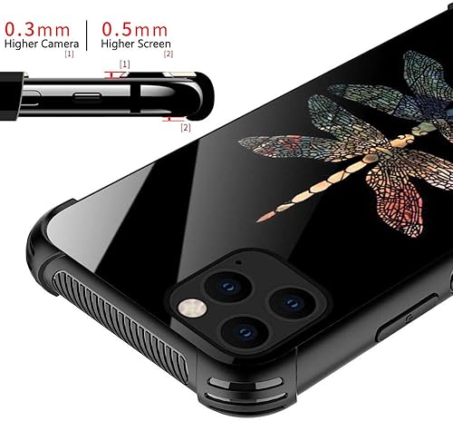 Vista 51 de Funda compatible con iPhone 12/12 Pro, funda de invasión de vaca alienígena OVNI, parte trasera de vidrio templado + funda protectora de silicona