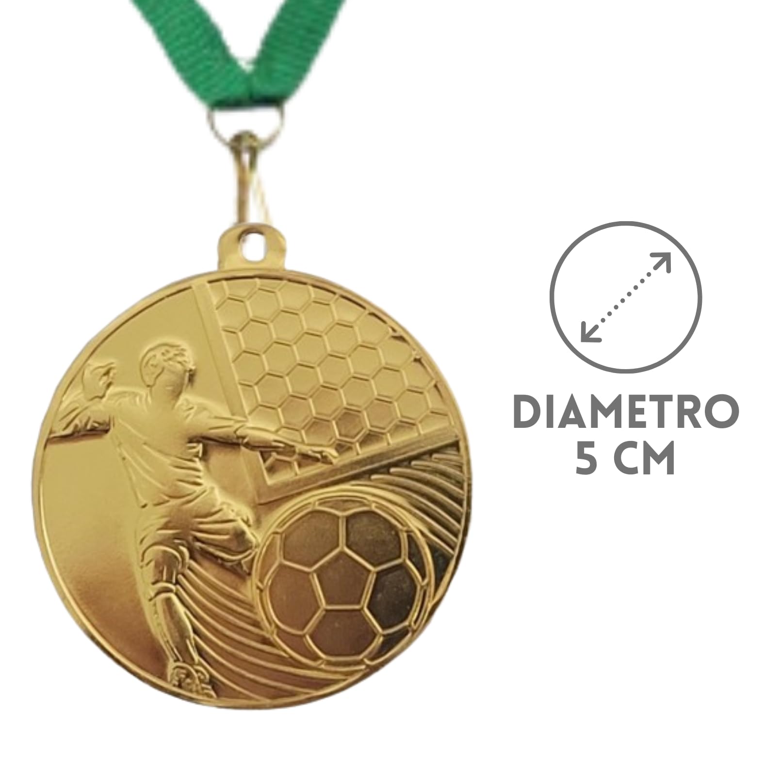 Stock Medaglie Premiazioni Calcio Personalizzate con Laccetto Medaglia Personalizzabili in Metallo con Stampa Personalizzata, Gare, Sport, Eventi Calcetto | 23.009.20G