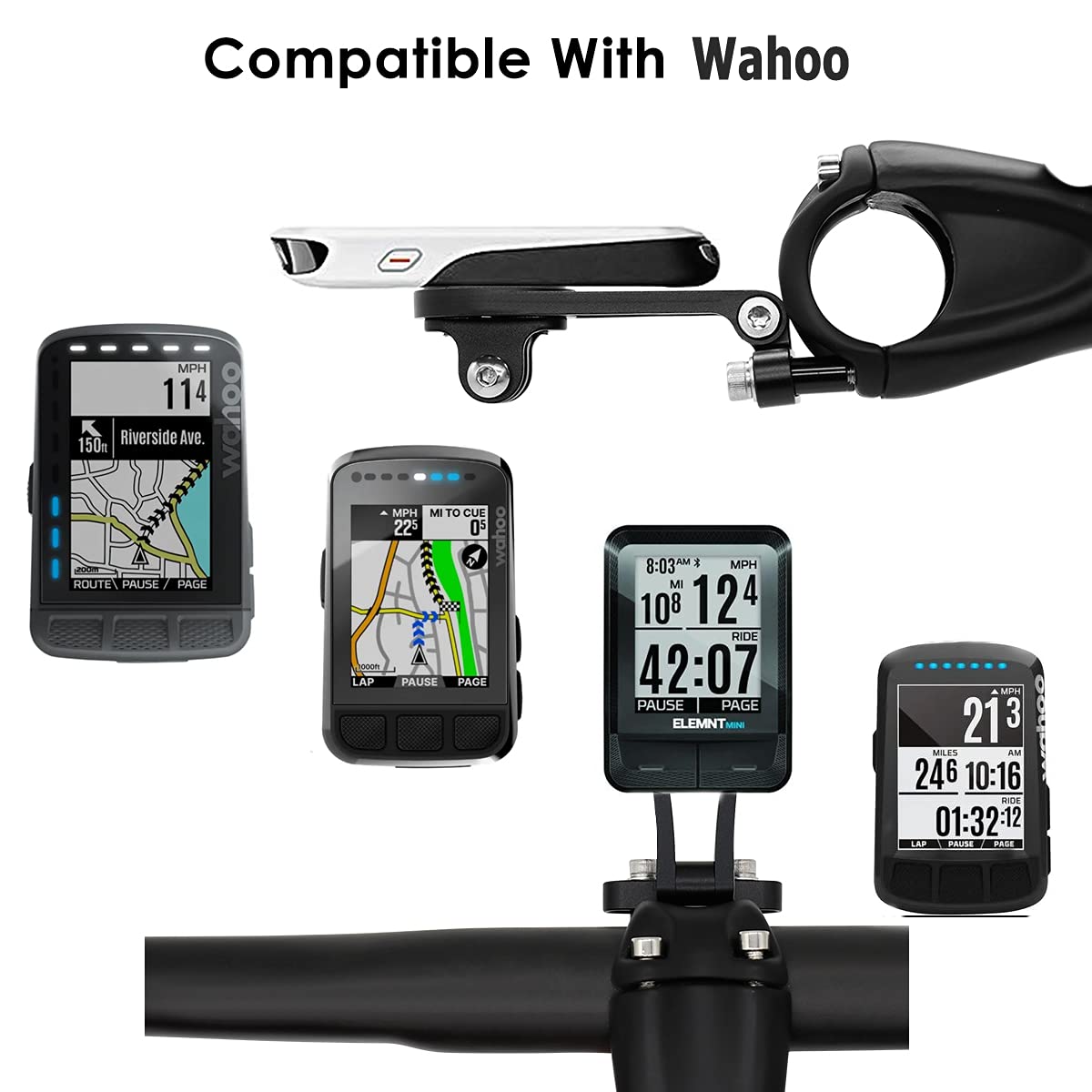 Thinvik OutFront Extended Bike Computer Mount for Wahoo,Adjustable