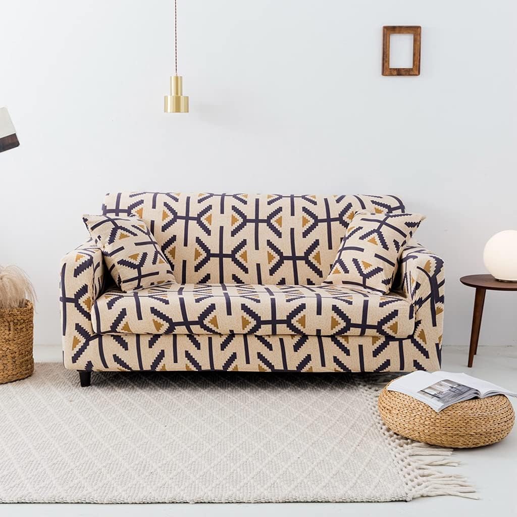 Elastic Sofa Cover for Living Room New Sofa Slipcover Couch Cover 1/2/3/4 Seater Corner Sofa Cheap Covers (Size : 1-Seater 90-140cm) (4)