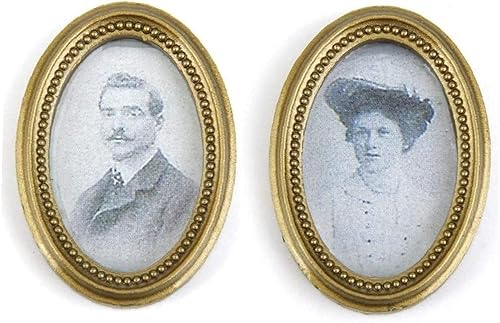 112 Casa de muñecas en miniatura Pareja Imágenes Marco Decoración de pared 2pcs Muñecas Casa Accesorios Decoración Atractivo Procesado