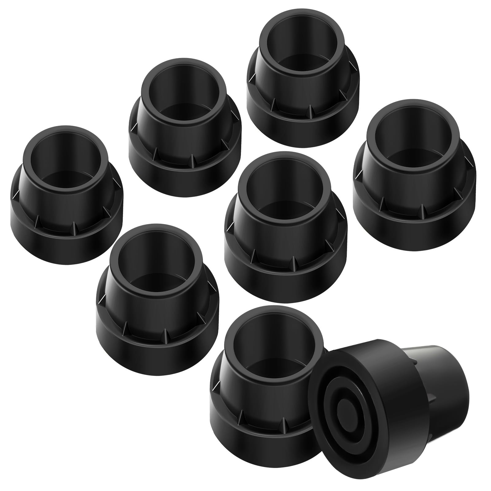 8 Pieces Replacement Mini Trampoline Leg Caps, Black, Fits 1" ID Trampoline Legs-image-49