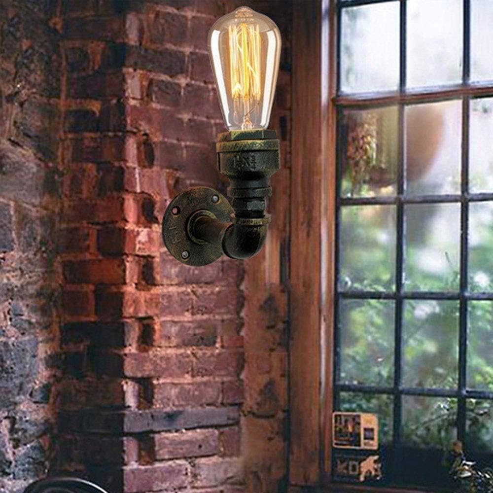 Bracket Light Minimalist Style Metal Bracket Lighting Vintage Industrial Water Pipe Bracket Light Single Head Metal Steampunk Lamp E27 Stainless Steel Bracket Light