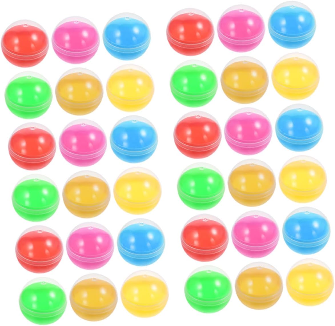 KOMBIUDA 60pcs Machine Toy Empty Stuffable Ball Vending Machine Capsule Vending Machine Round Capsule Round Capsule Empty Prize Capsule Crane Machine Capsule