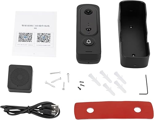 Miniatura 8 de H6 - Timbre de video inalámbrico WiFi, timbre inteligente con sistema de cámara WiFi, timbre de video con cámara de visión nocturna, sensor
