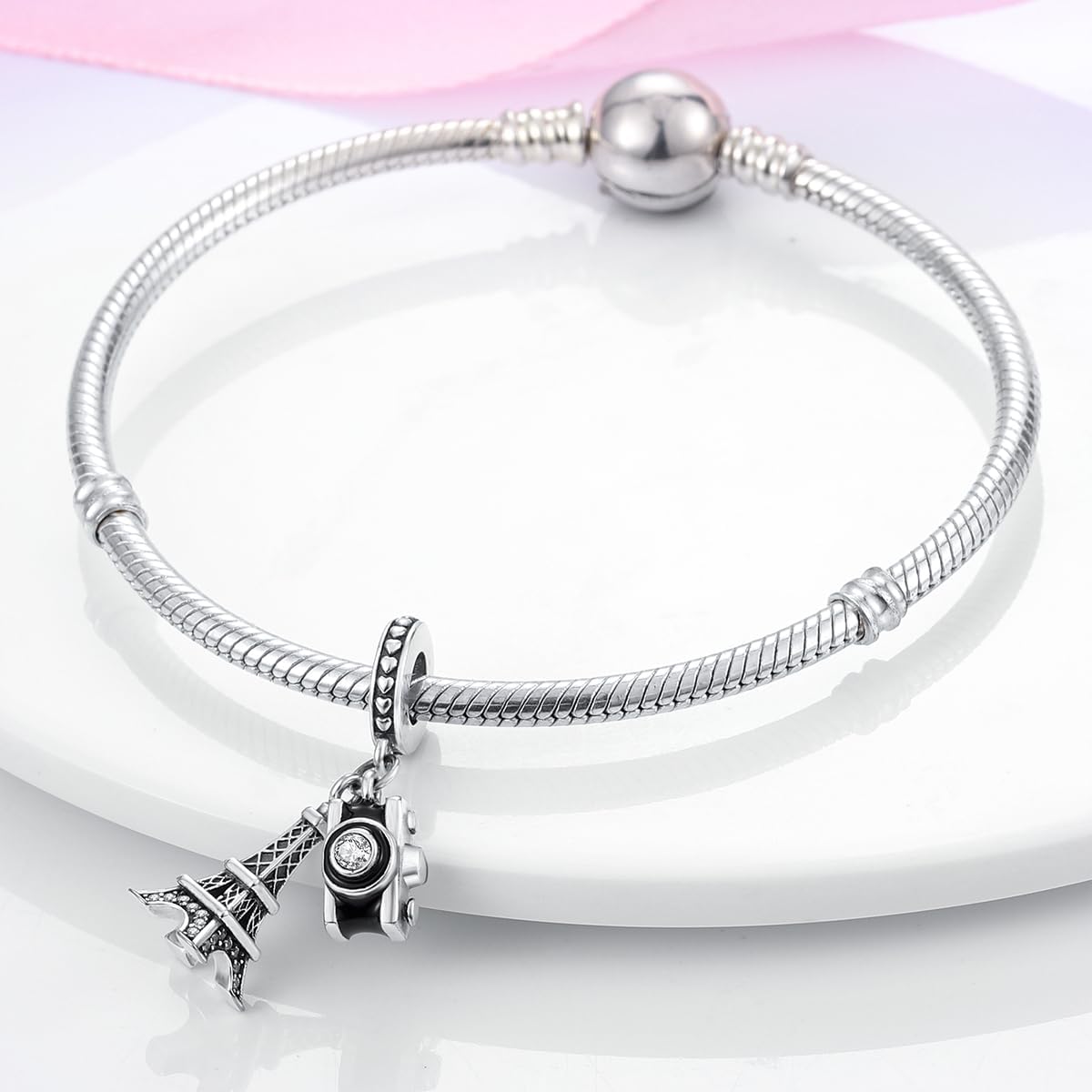 Travel Holiday 925 Sterling Silver Charms for Bracelets and Necklace Dangle Pendants Airplane Passport Globe Slippers Bead Jewelry Present for Women Family Friends - Image 2