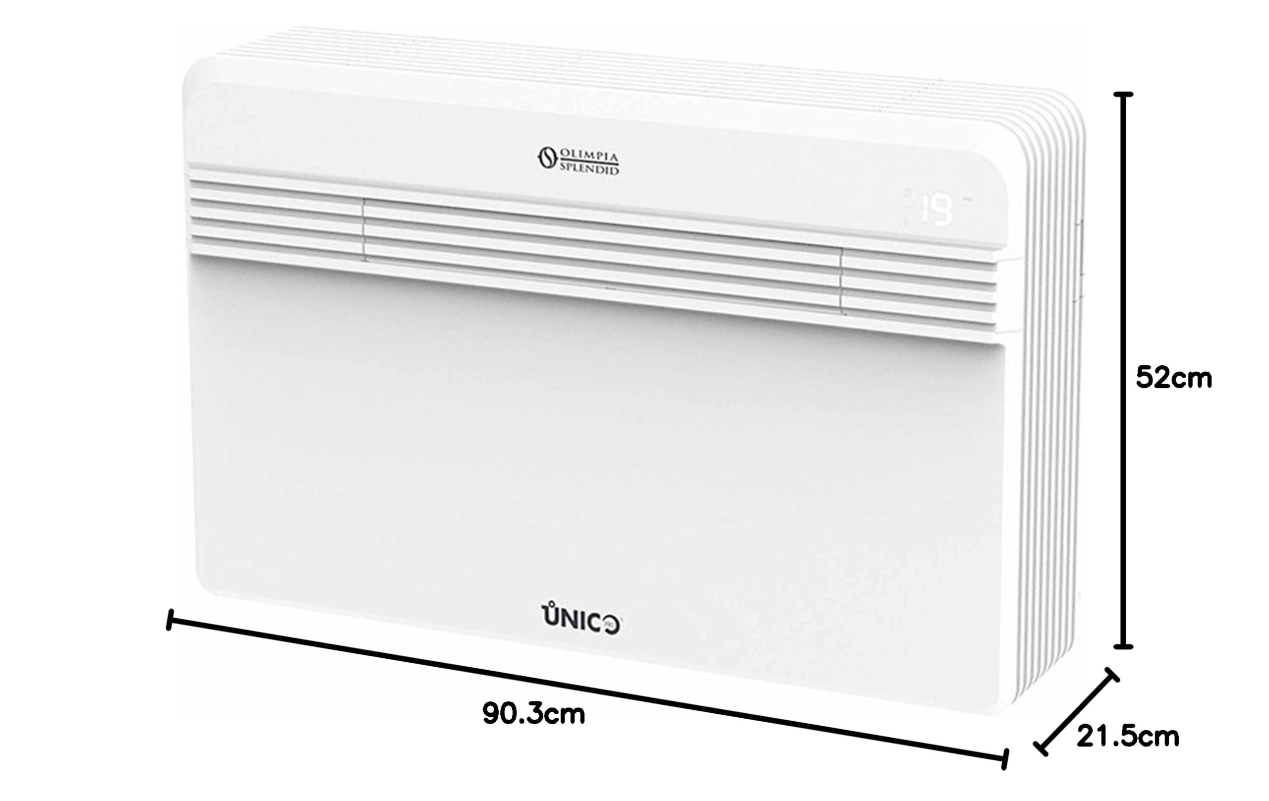 Olimpia Splendid Climatiseur sans Unité Extérieure Unico Pro 35 H-P Evan Inverter R32, Climatiseur Réversible Mural avec WiFi Intégré, Écran Tactile, 3,5 kW