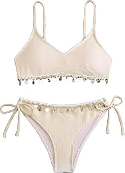 【SISANDI】TRIANGLE / H-CLASSIC Amazon.com: Falainetee Women's Shell Decoration Bathing Suit