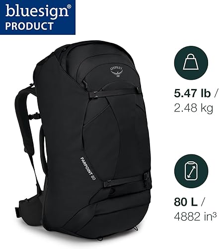 Vista 68 de Osprey Farpoint - Mochila de viaje para hombre de 40 litros, color azul Muted Special Azul espacial apagado