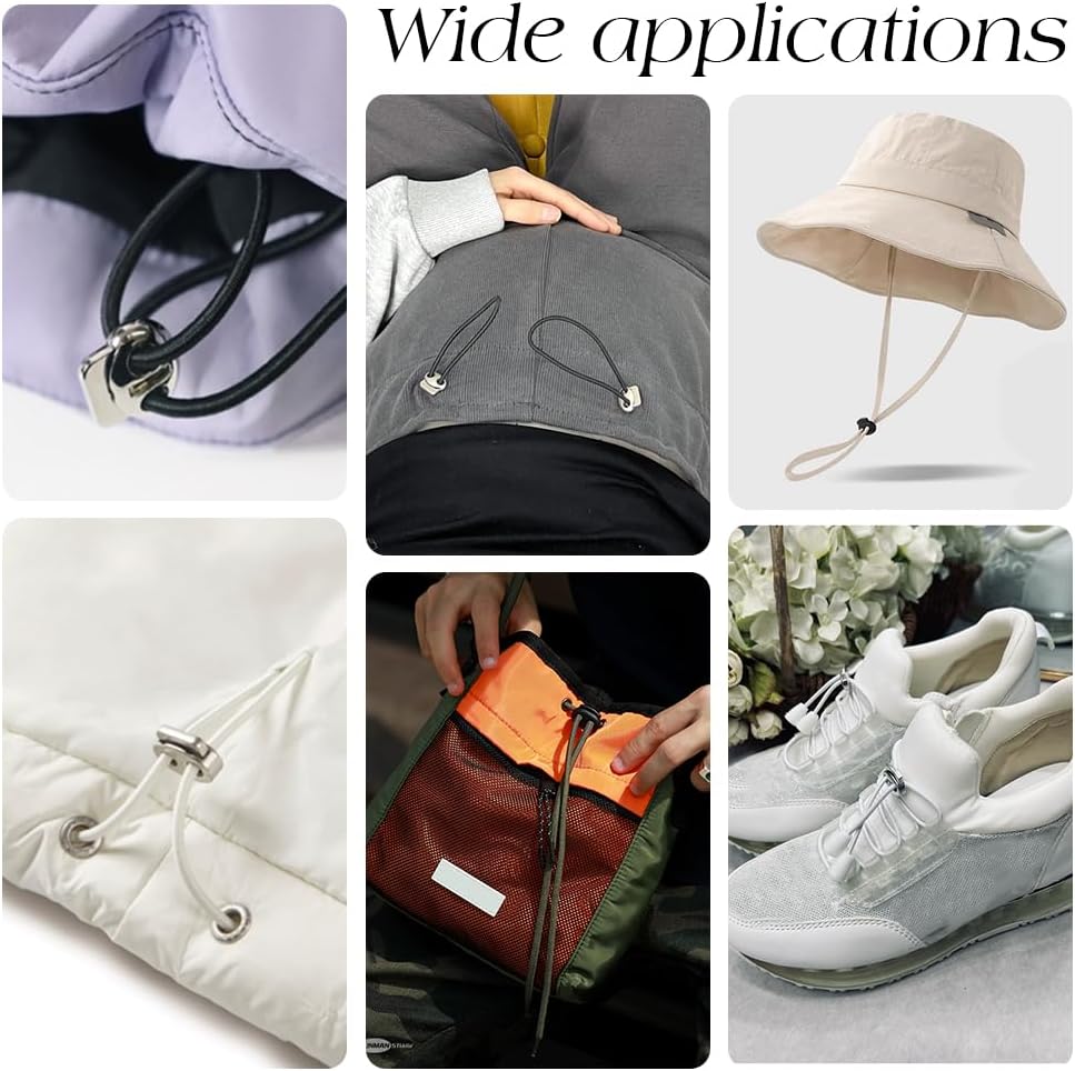 PH PandaHall 30pcs 5 Colors Metal Cord Locks, Double Hole Spring Stopper Fastener Slider Toggles End Clamp Toggle Stop Slider Alloy Spring Cord Lock Clasps for Drawstrings Bag Shoelaces Hat, Hole 4mm - Image 5