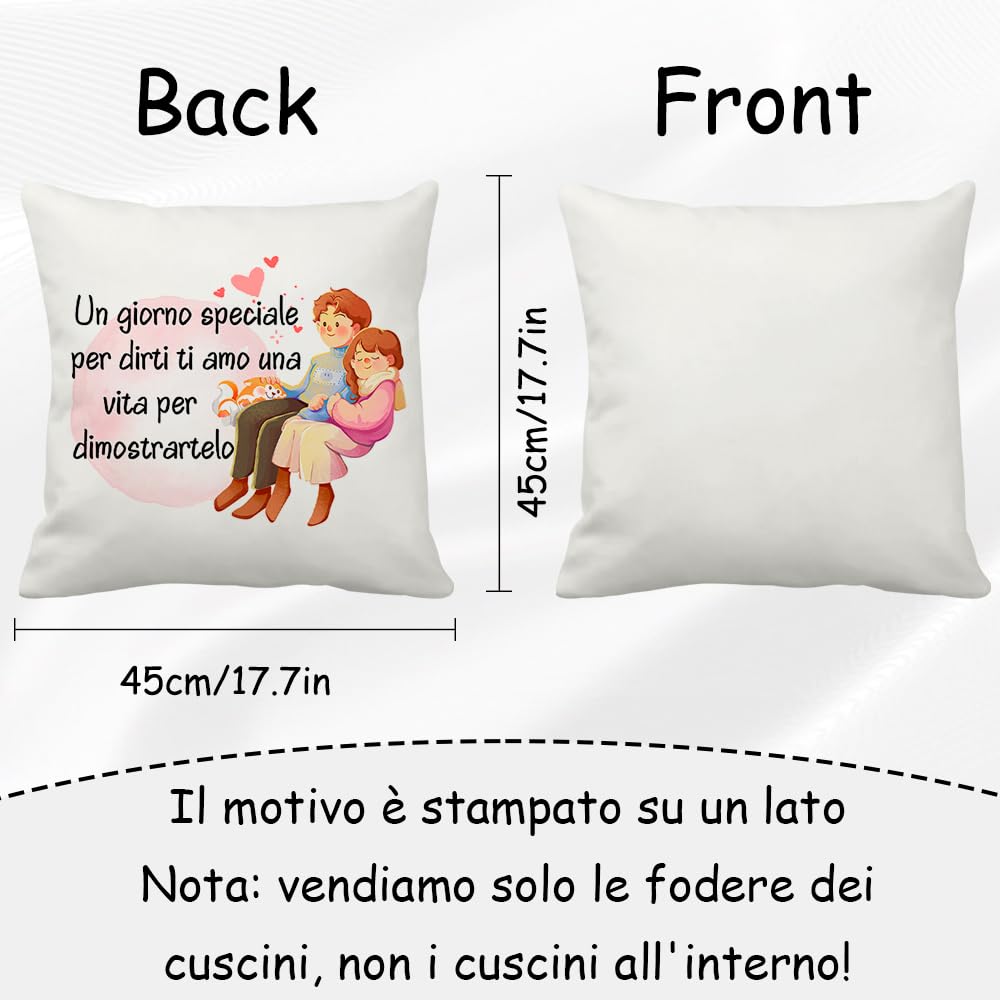 Set di 2 federe per cuscini per San Valentino, 30 x 50 cm, rosa, con