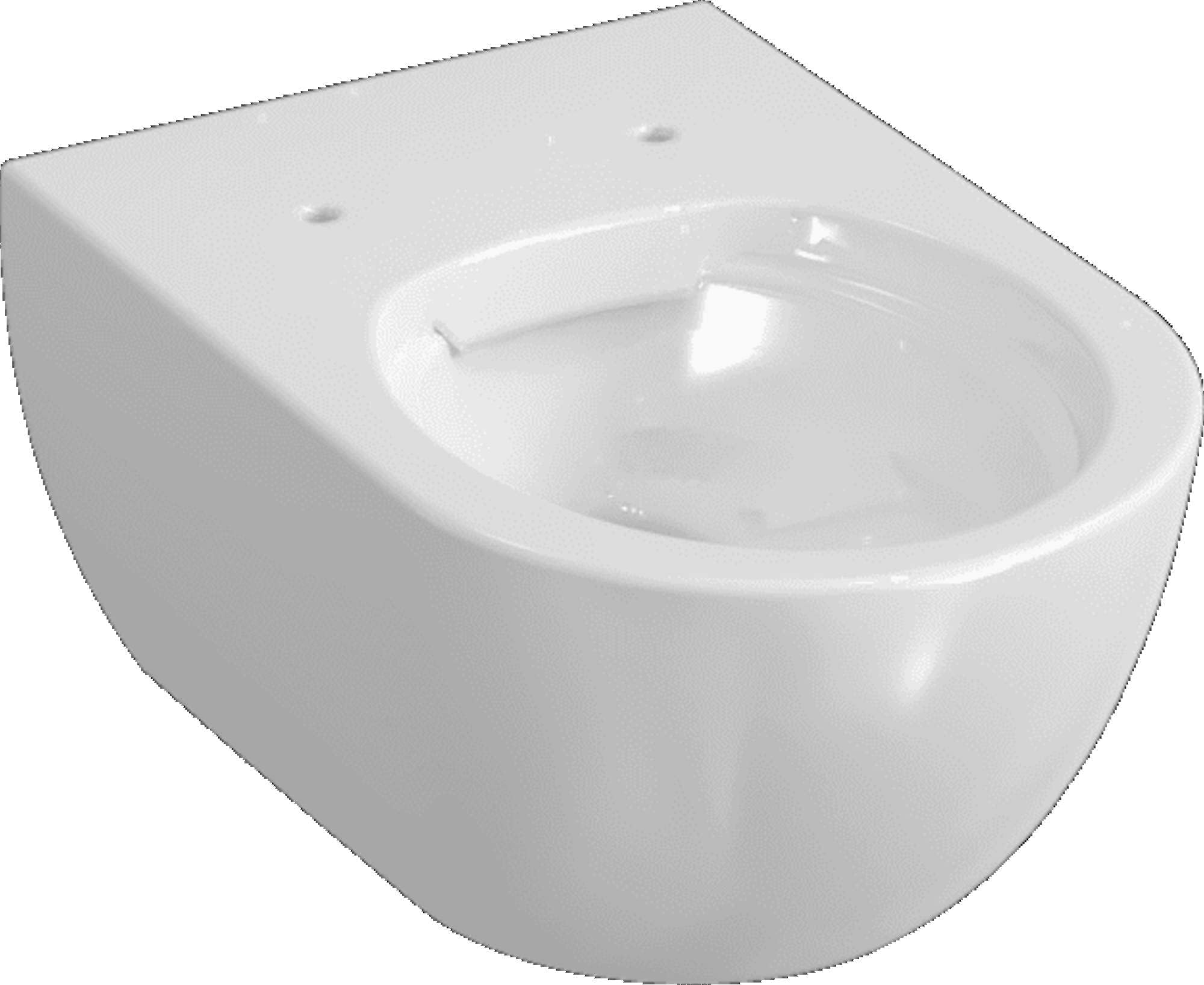 Wall hung toilet rimless PURE RIM hidden screws collection Fusion - White, Without toilet seat, In Stock