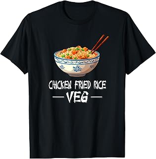 Funny Confused Chicken Fried Rice Veg Meme T-Shirt