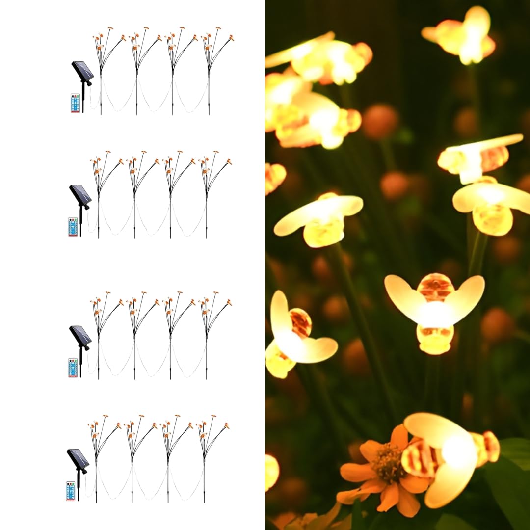 See full amazon price history chart for Hardoll Solar Lights Outdoor 24 LED Honey Bee Lamp for Home Garden Waterproof Decoration (Warm White-Set of 4x4, Multiple Modes) Hardoll Solar Lights Outdoor 24 LED Honey Bee Lamp for Home Garden Waterproof Decoration (Warm White-Set of 4x4, Multiple Modes) (B0CHXPT2LV) Amazon Price History, Amazon Price Tracker