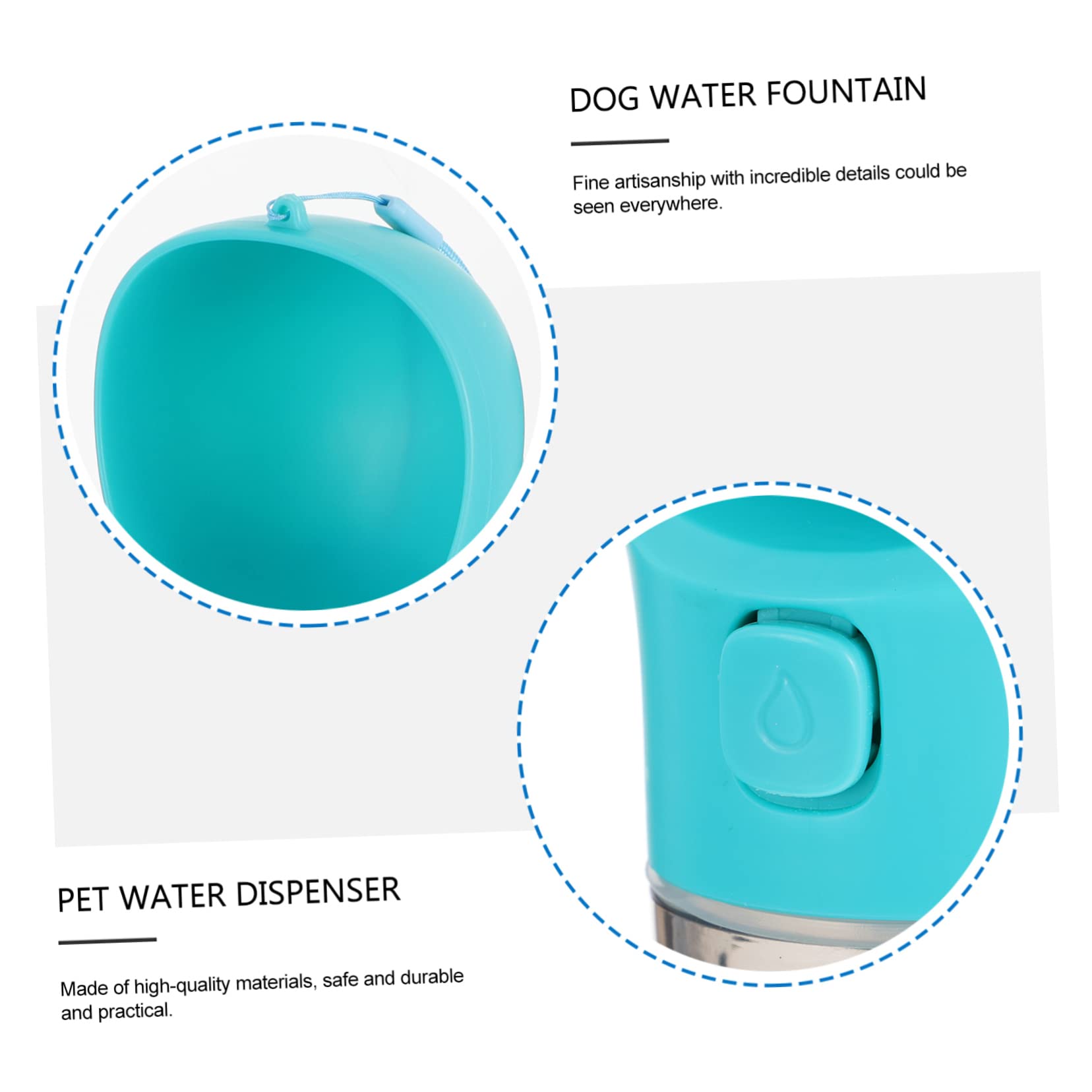 Yardwe Multipurpose Dog Cat Feeder Pet Drinking Bowl Water Dispenser 15 Waste Bags Compact and Easy to Use