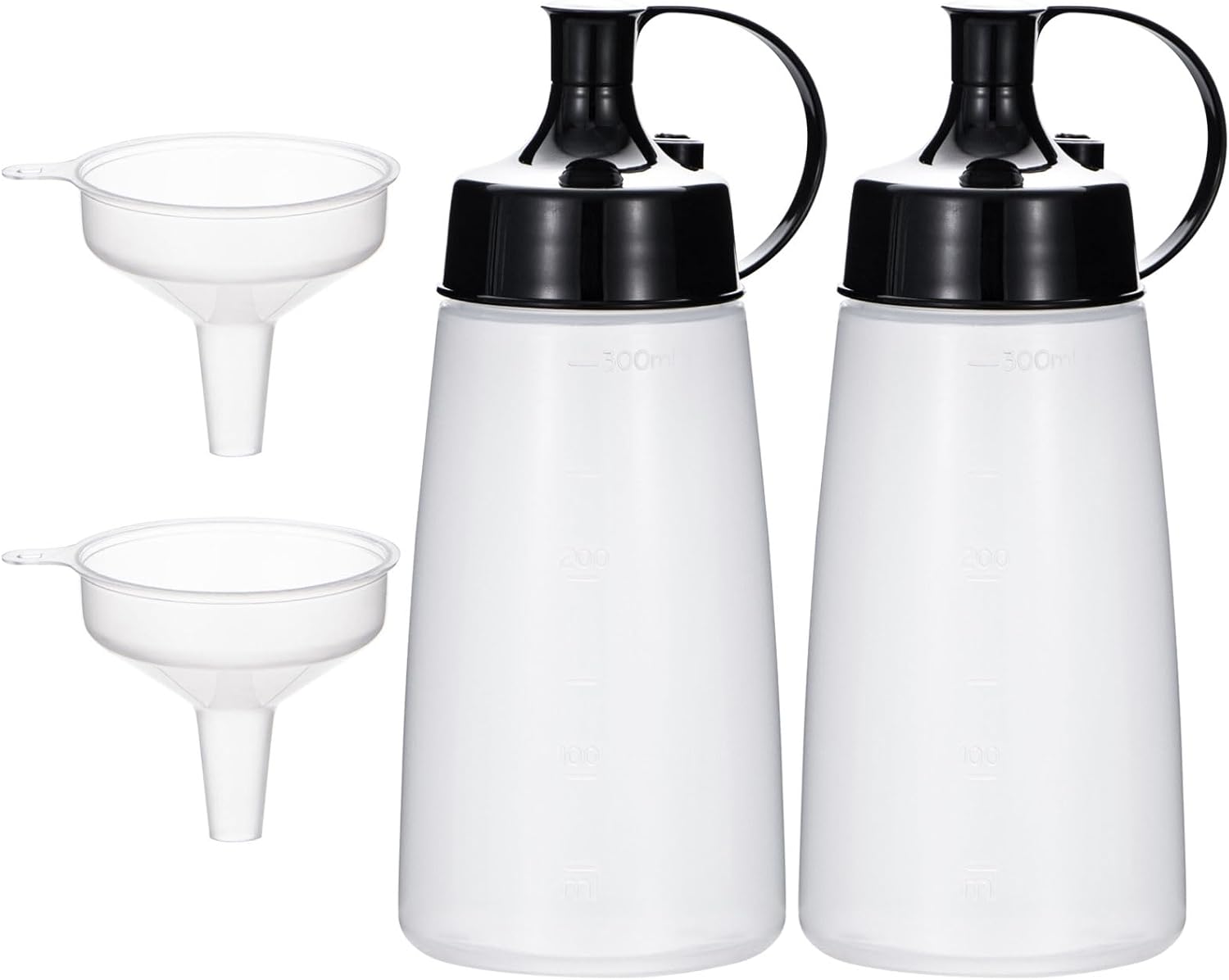 Uceoo Condiment Squeeze Bottle Wide Mouth，2 Pack 300ml10oz