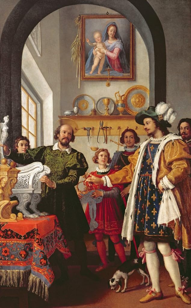 Affiche toile Jacopo Chimenti de Saint Eligio portrait art de 60x90cm