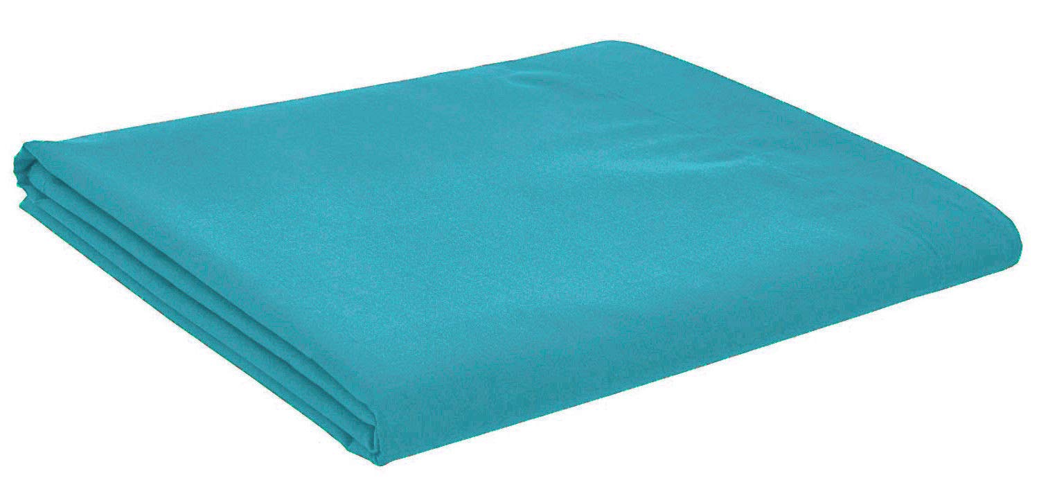 Plain Polycotton Non Iron Flat Sheet/Pillow Pair Case Easy care (Teal, Pillow Pair) โ image 1